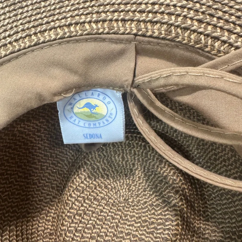 Wallaroo Hat Company Sedona Brown Straw Fedora Sun Hat Adjustable Packable